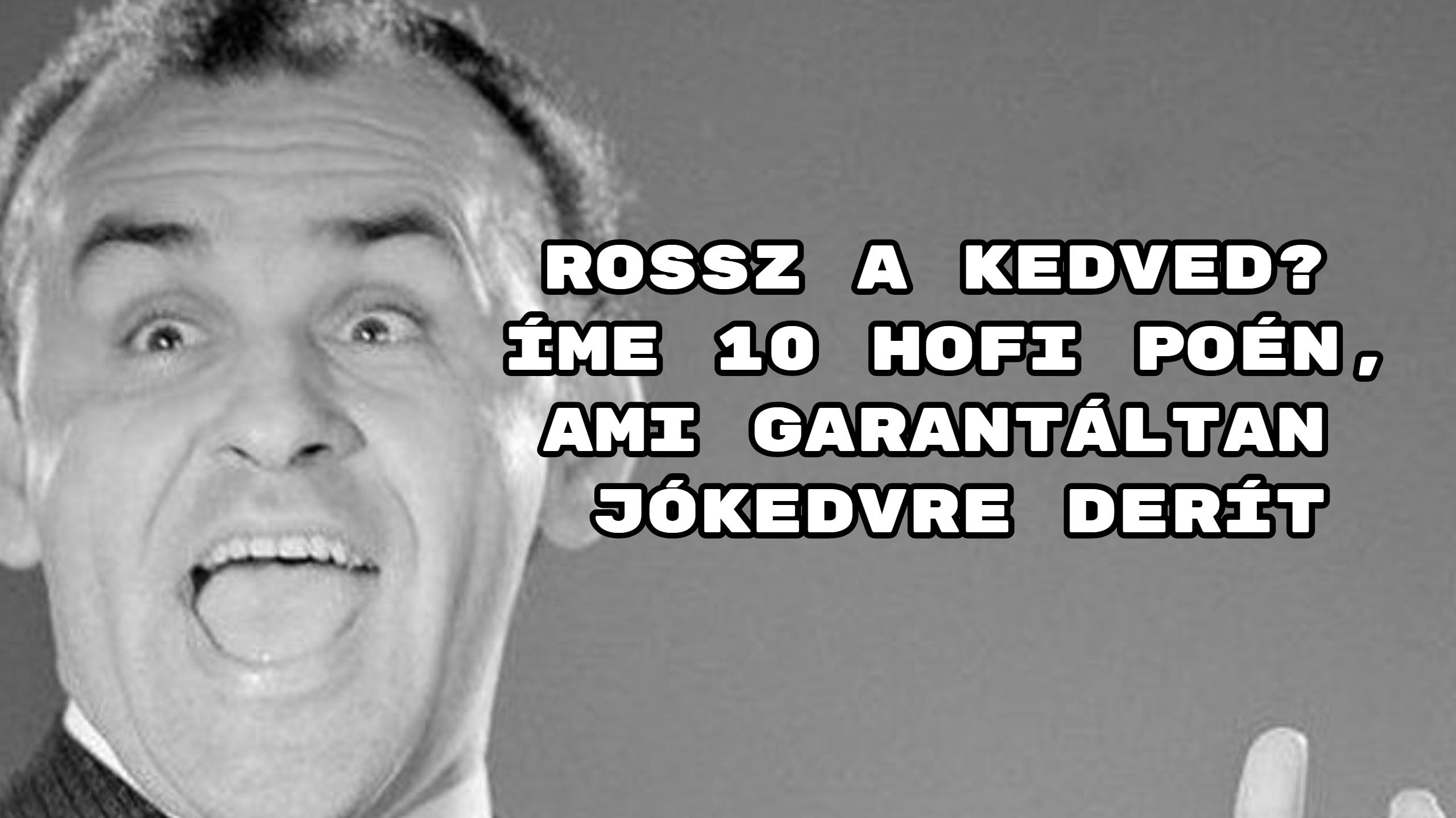 Rossz a kedved? Íme 10 Hofi poén, ami garantáltan jókedvre derít