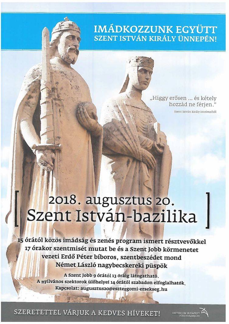 2017. augusztus 20. programok Budapesten - Szent jobb körmenet