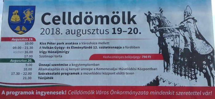 2018. augusztus 20. programok Celldömölk