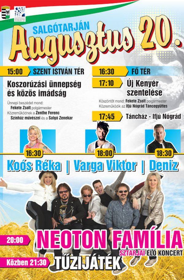 2018. augusztus 20. programok Salgótarján
