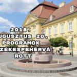 2018. augusztus 20. programok Székesfehérvárott