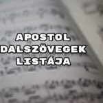 Jöjjön Apostol együttes dalszövegek listája.